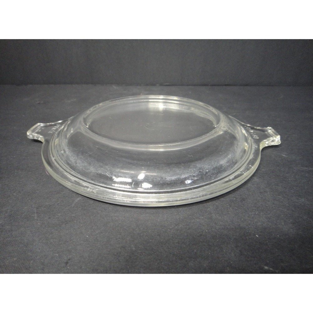 Pyrex Clear Glass Replacement Lid #681-C-22 Round Casserole Cover w/ Handles VTG